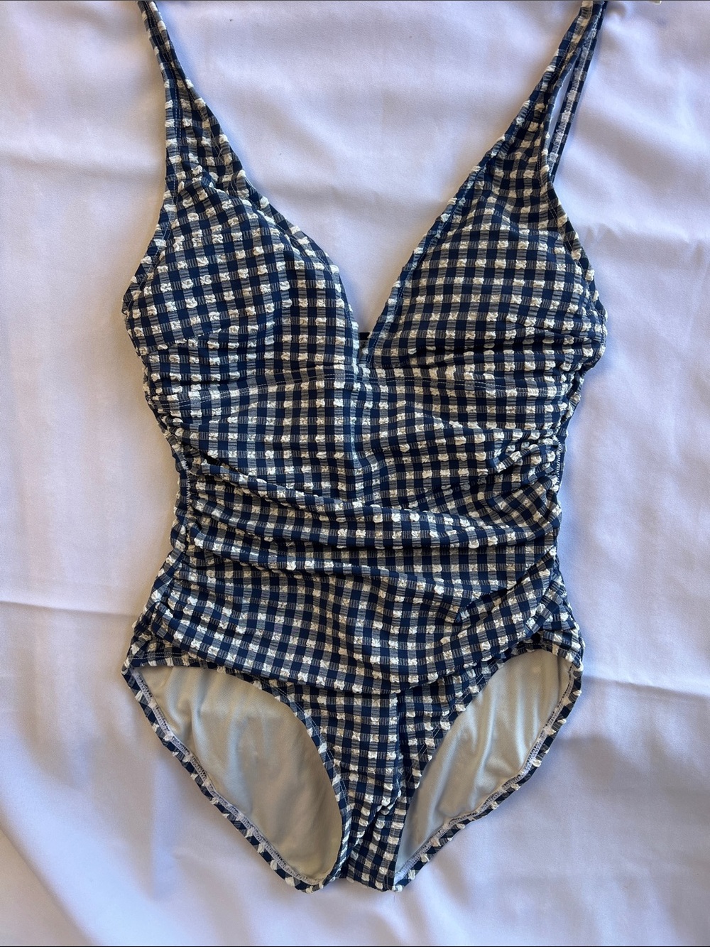 Womens ellen tracy Checkered One-Piece Swimsuit